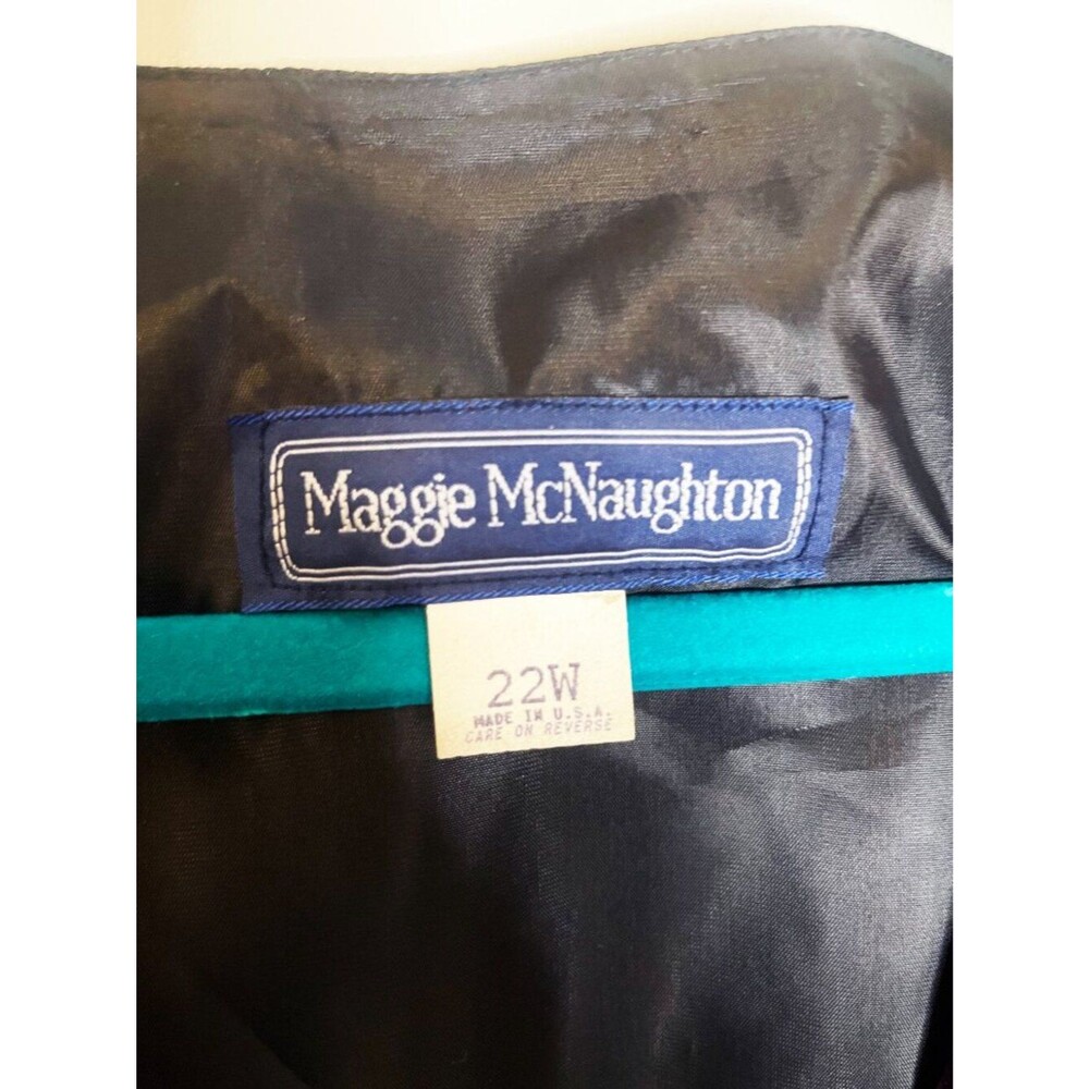 Maggie McNaughton Velvet Floral Vest 22W Plus Size Burgundy Vintage Cottagecore - Picture 2 of 7